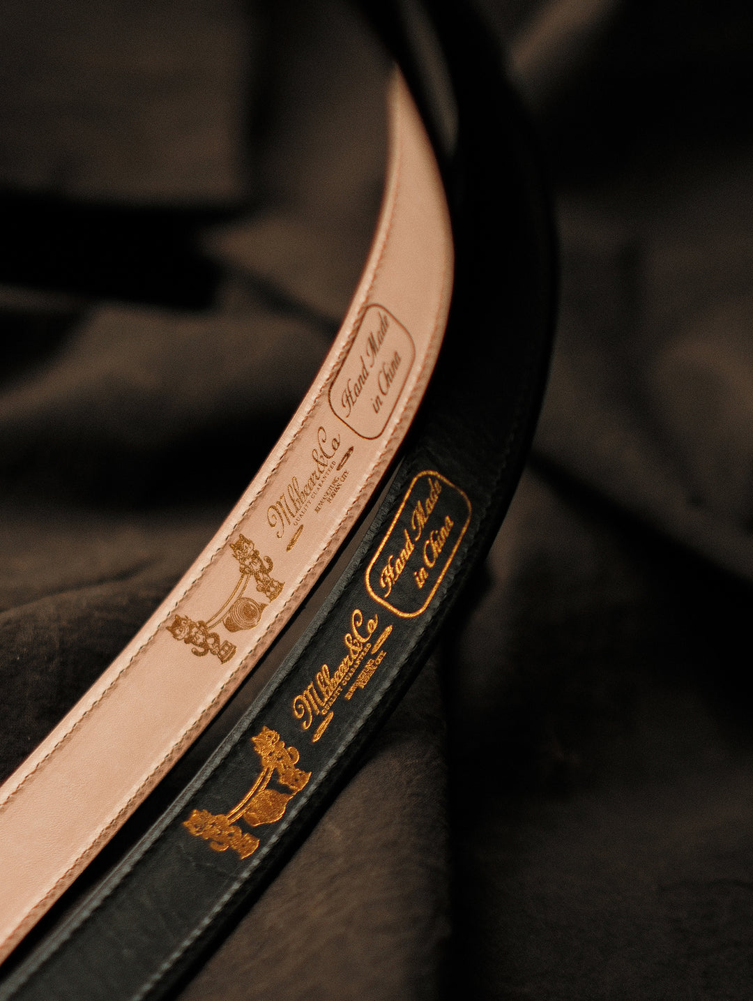 Alligator Bamboo-joint Patterned Embossed Belt-Stainless Steel Buckle-Brown