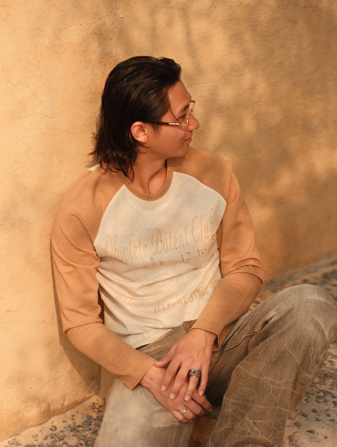 “Expired Patent Club” Raglan Sleeve T-shirt