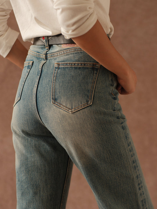 16oz Monroe II Wide-Leg jeans-Blue Cast