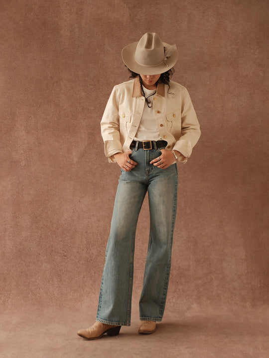 16oz Monroe II Wide-Leg jeans-Blue Cast