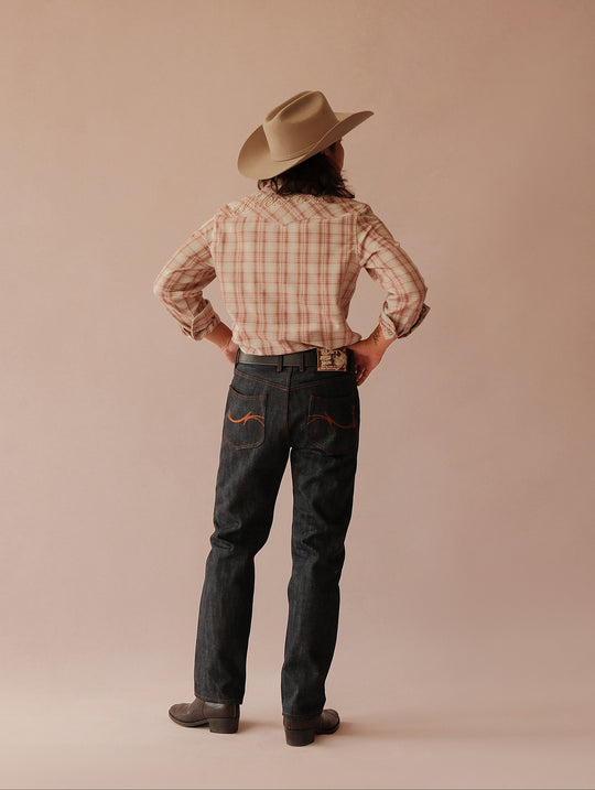 22OZ Selvedge 702 Tapered jeans-Desized