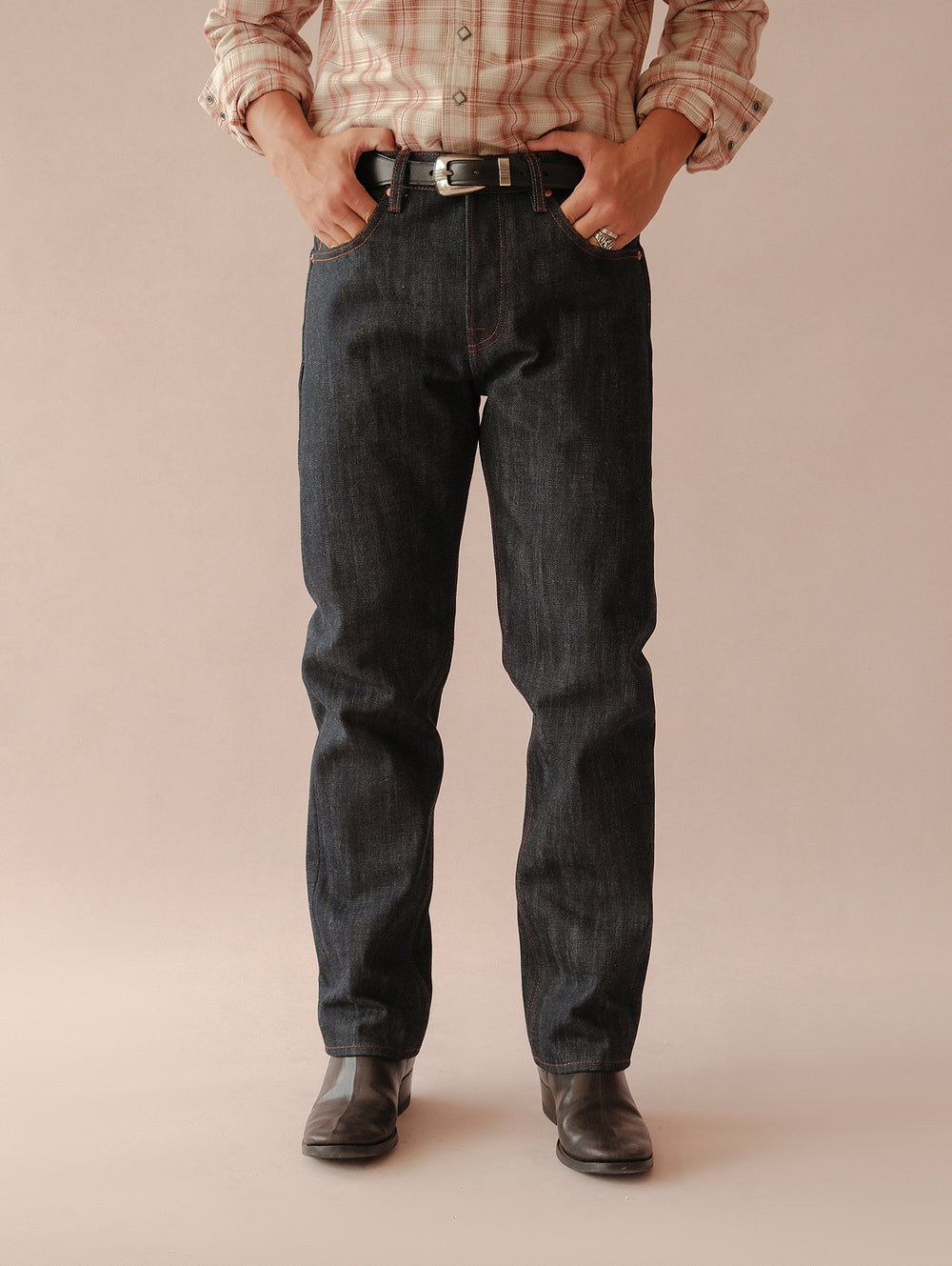 22OZ Selvedge 702 Tapered jeans-Desized