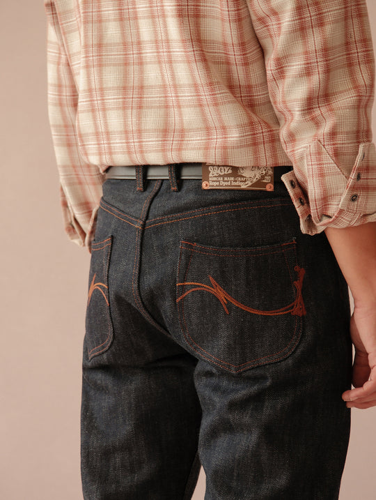22OZ Selvedge 702 Tapered jeans-Desized