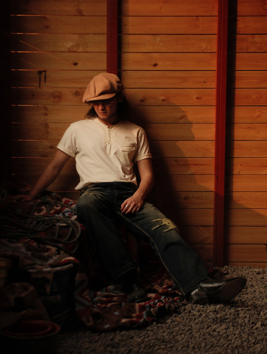 Fabric Loop Button Henley T-shirt