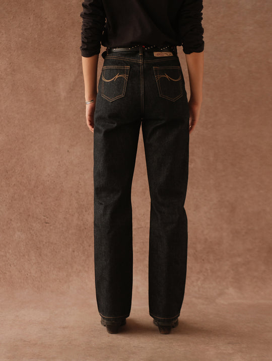 15oz Monroe II Straight-Fit jeans-Black Indigo
