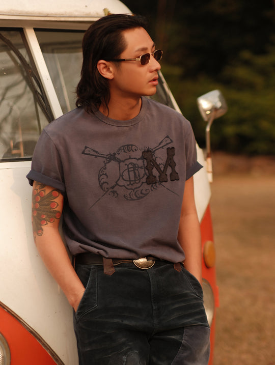 Sun-Faded Aged Patchwork T-shirt