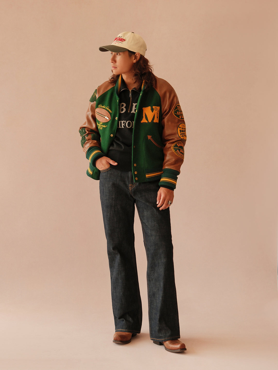 Ivy Style Wool Blend Baseball Jacket