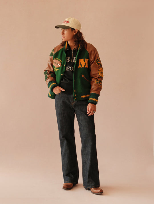 Ivy Style Wool Blend Baseball Jacket