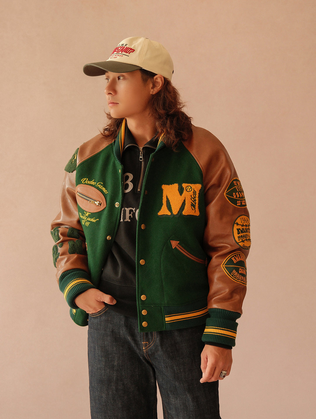 Ivy Style Wool Blend Baseball Jacket