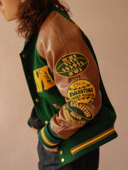 Ivy Style Wool Blend Baseball Jacket