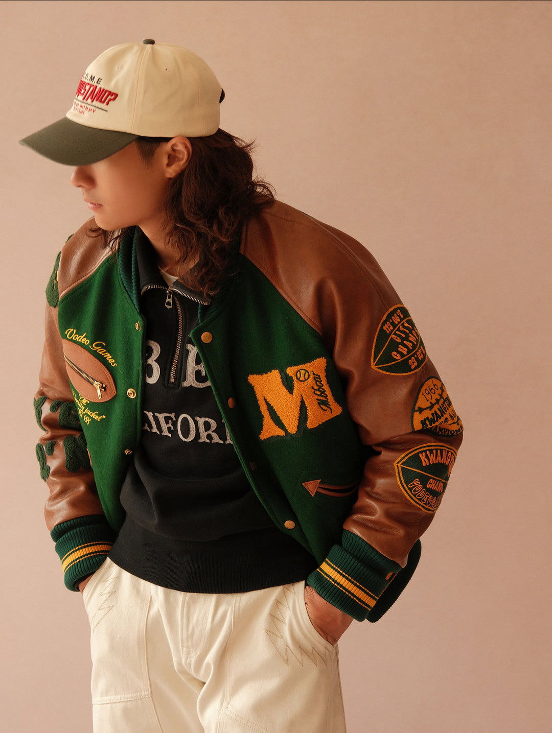 Ivy Style Wool Blend Baseball Jacket