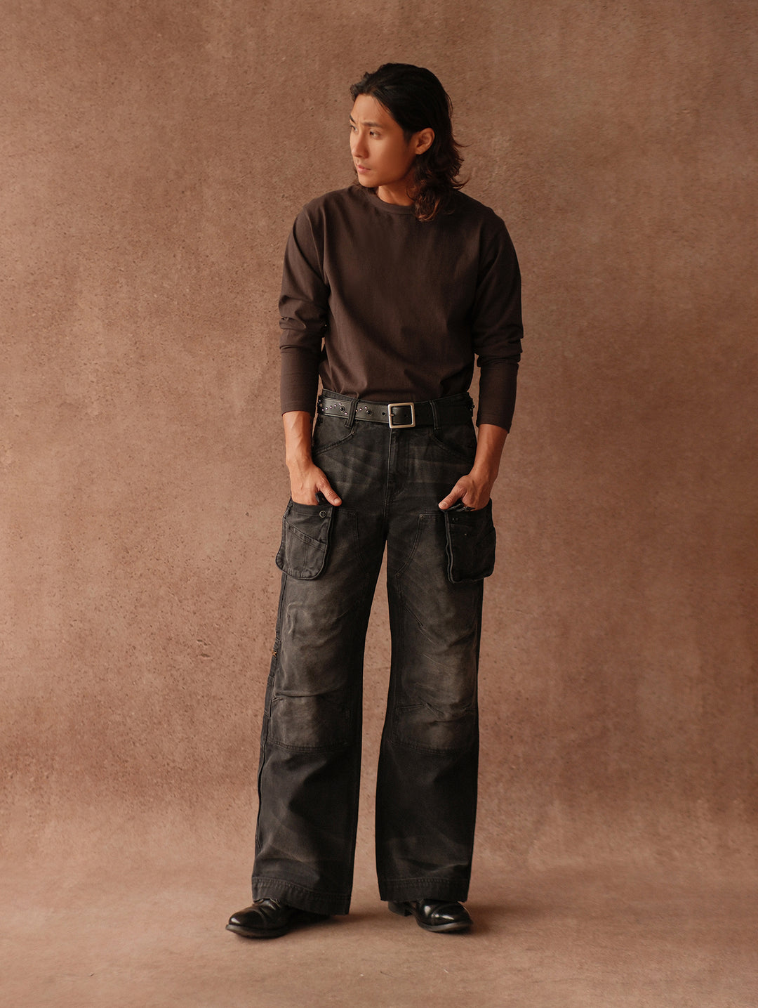 Logger Multi-Pocket Wide-Leg Work pants