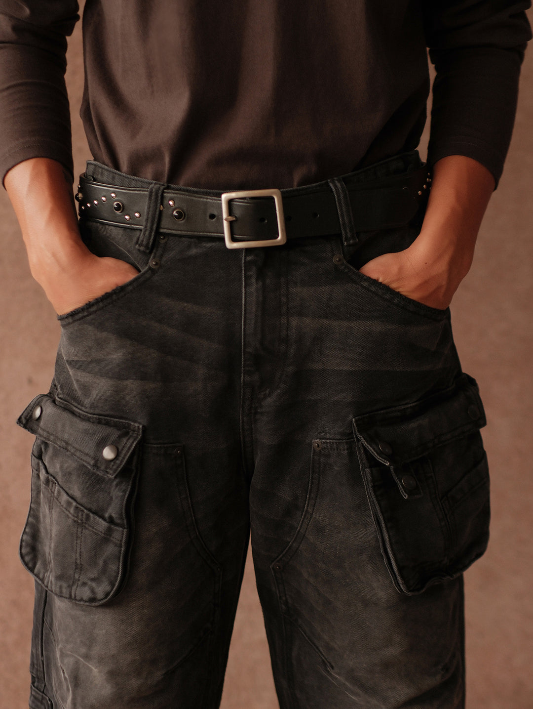Logger Multi-Pocket Wide-Leg Work pants