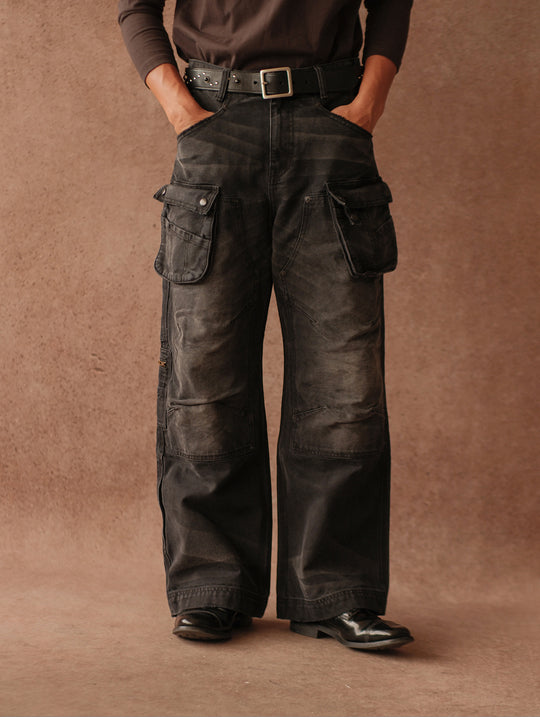 Logger Multi-Pocket Wide-Leg Work pants