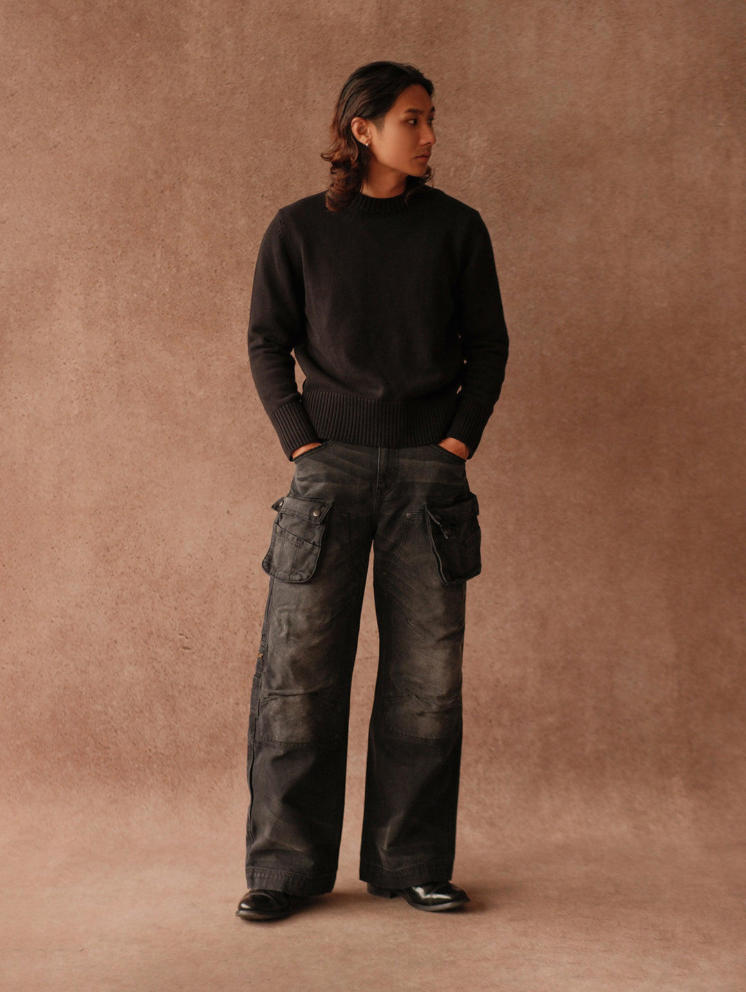 Logger Multi-Pocket Wide-Leg Work pants