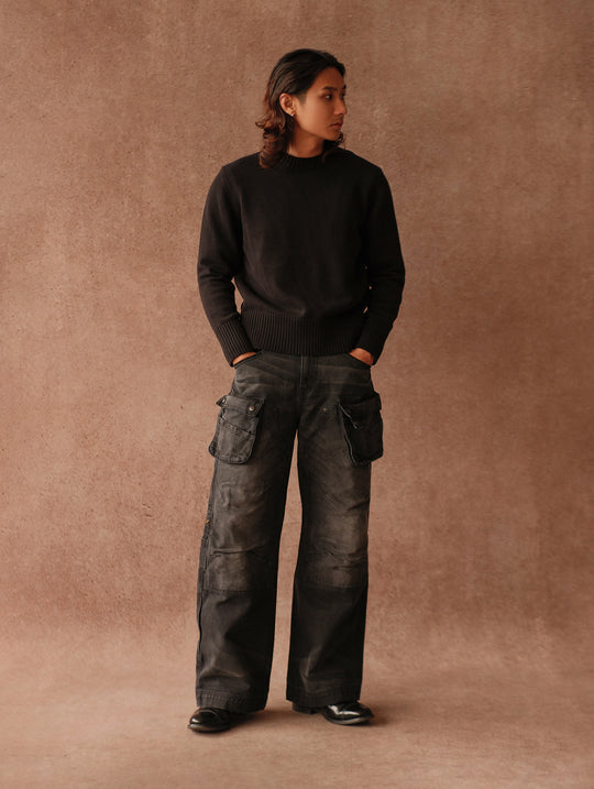 Logger Multi-Pocket Wide-Leg Work pants