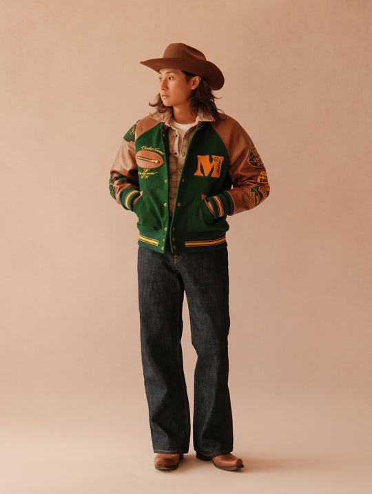 Ivy Style Wool Blend Baseball Jacket