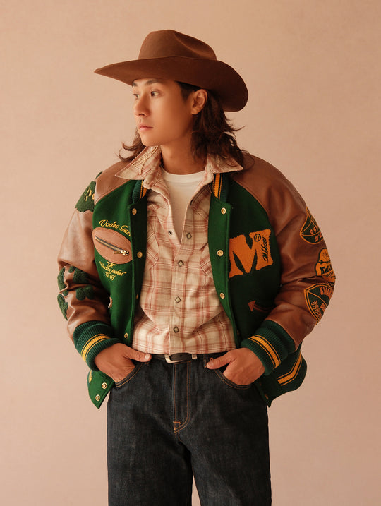 Ivy Style Wool Blend Baseball Jacket