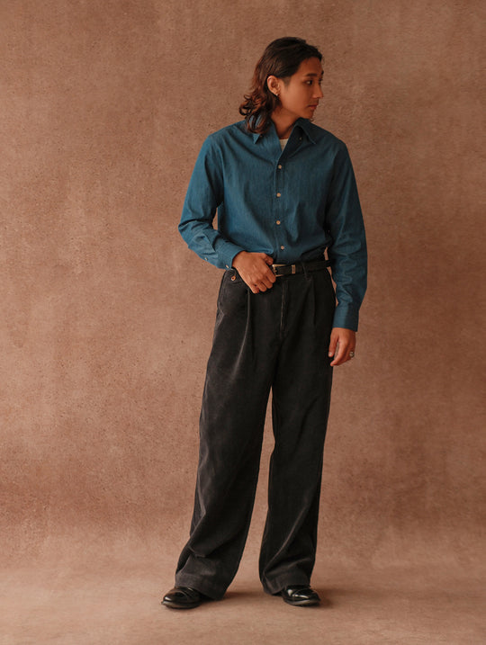 Riviera One-Piece Collar Denim Shirt