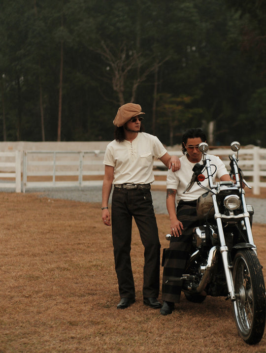 Mvc&Co. 719# Salt-and-Pepper Straight-Fit jeans