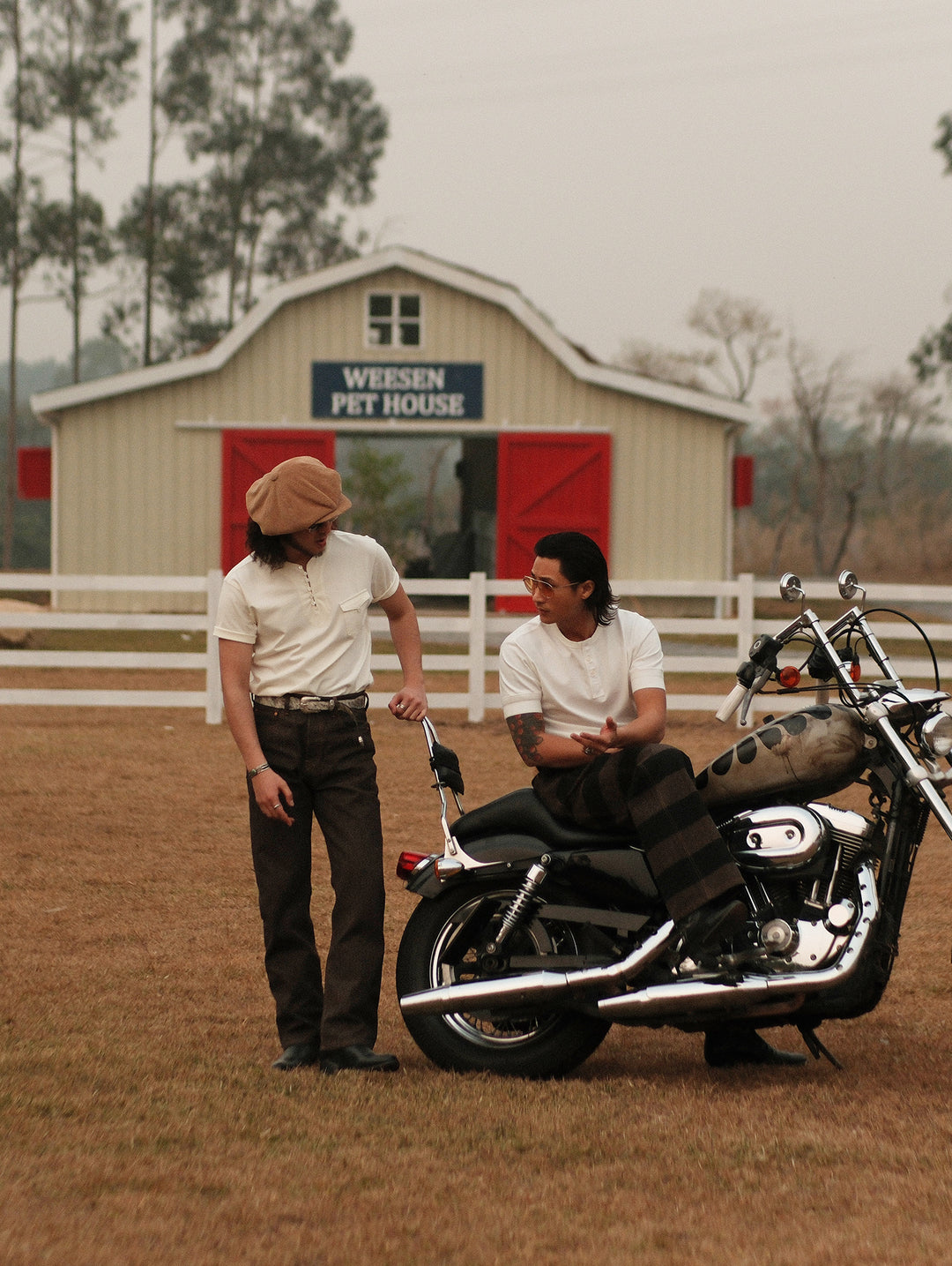 Mvc&Co. 719# Salt-and-Pepper Straight-Fit jeans