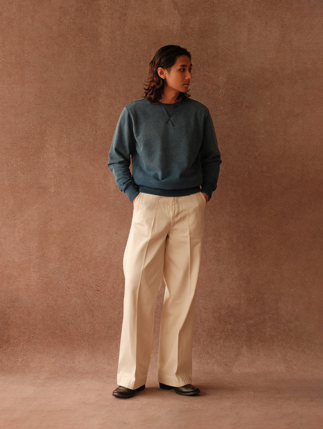 Sun-Faded Indigo Sweatshirt