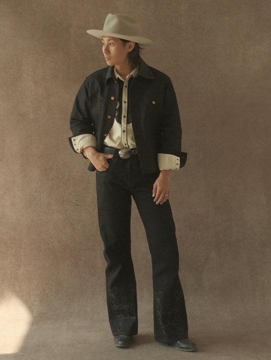 Mackinaw Wool Canvas Cruiser jacket-Black