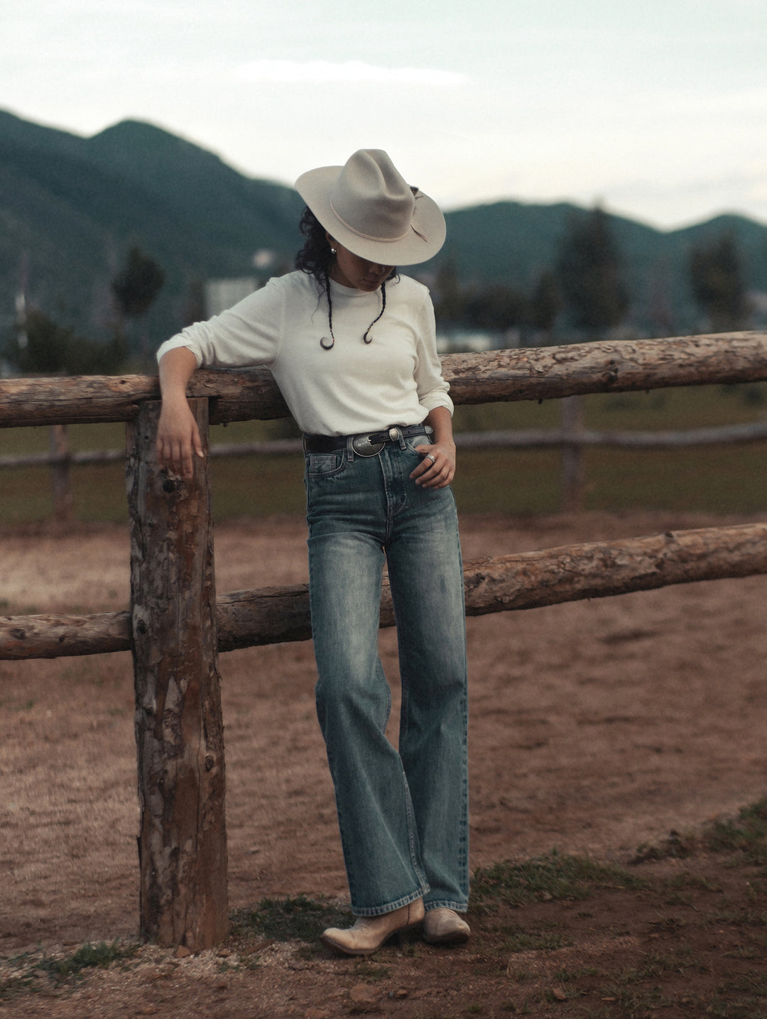 16oz Monroe II Wide-Leg jeans-Blue Cast