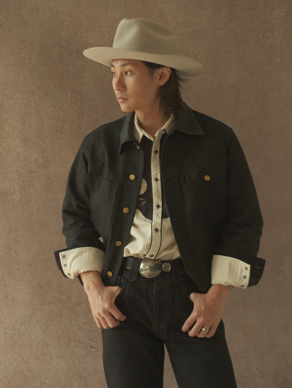 Mackinaw Wool Canvas Cruiser jacket-Black