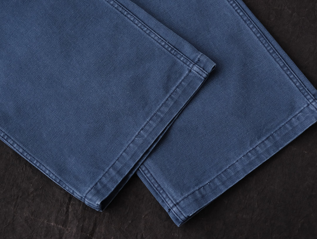 French Work Style Blue Fatigue Trousers