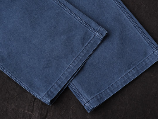French Work Style Blue Fatigue Trousers
