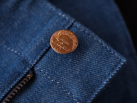 Claessen™ Blue "Planetary Tears Blue" French Work Style Wide-Leg jeans