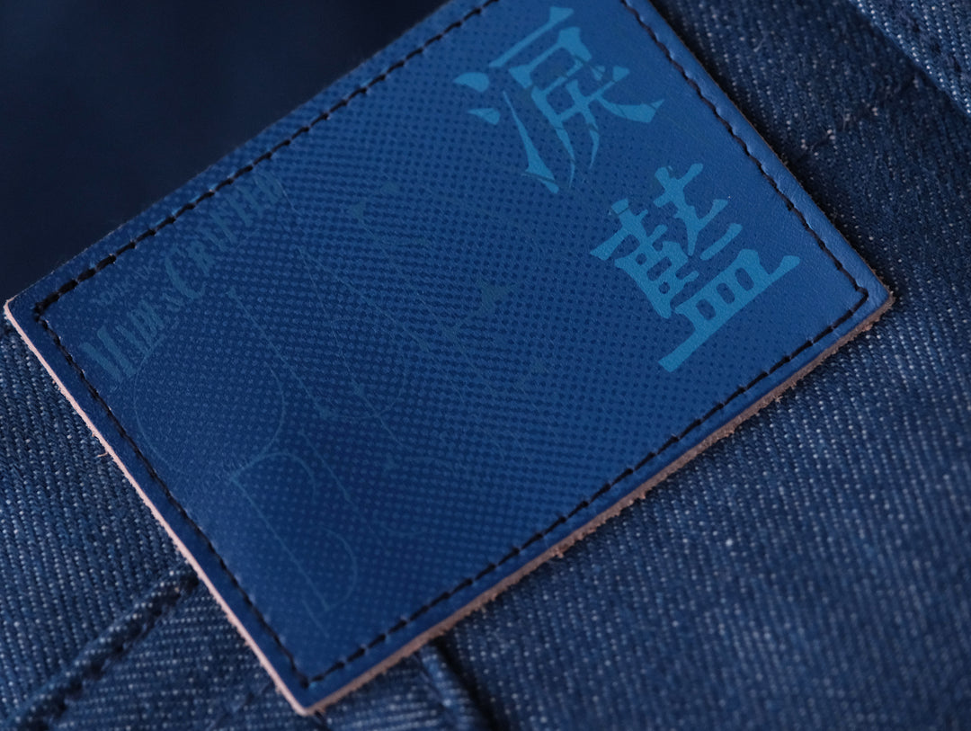 Claessen™ Blue "Planetary Tears Blue" French Work Style Wide-Leg jeans