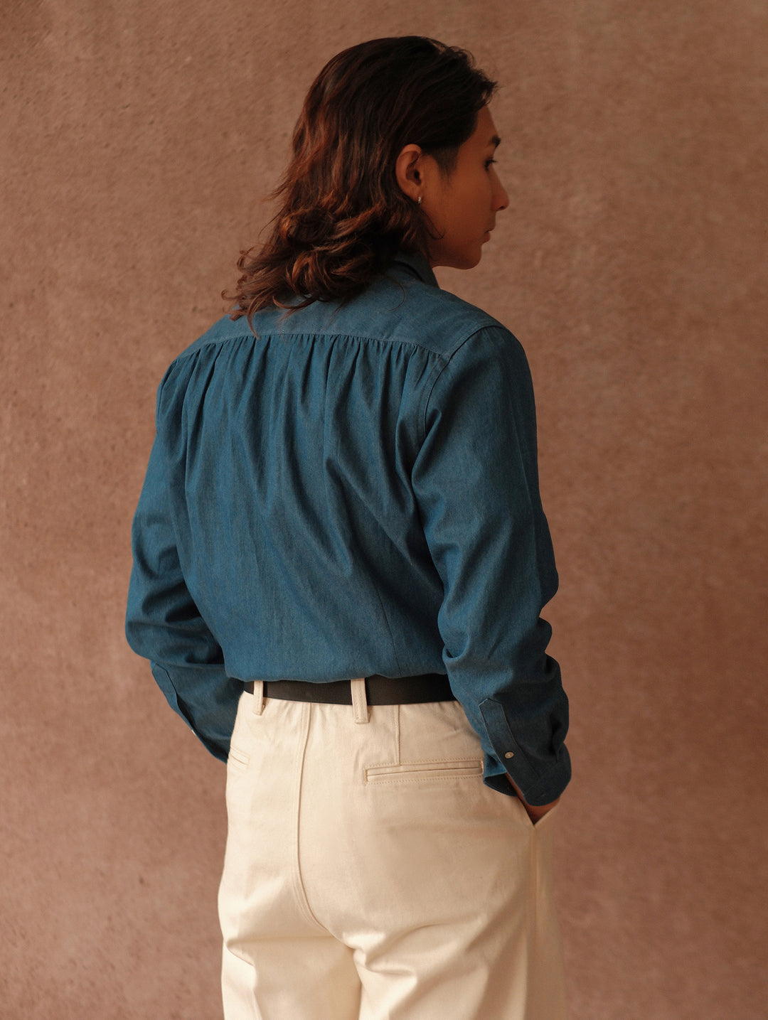 Riviera One-Piece Collar Denim Shirt