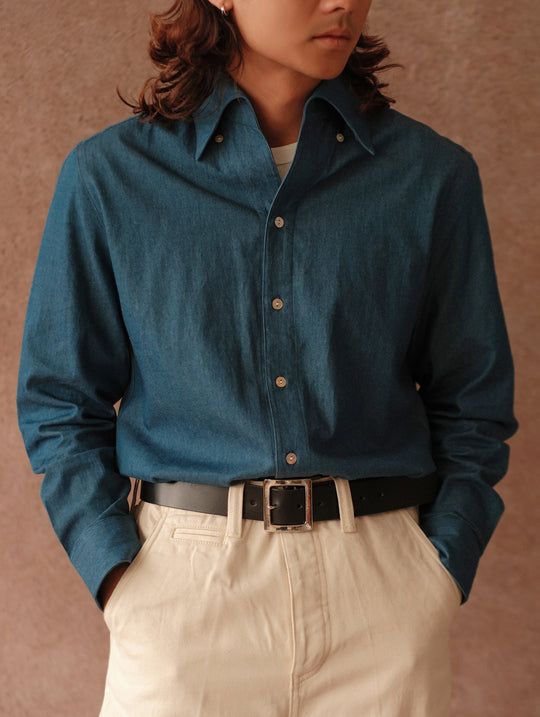 Riviera One-Piece Collar Denim Shirt
