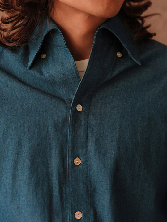 Riviera One-Piece Collar Denim Shirt