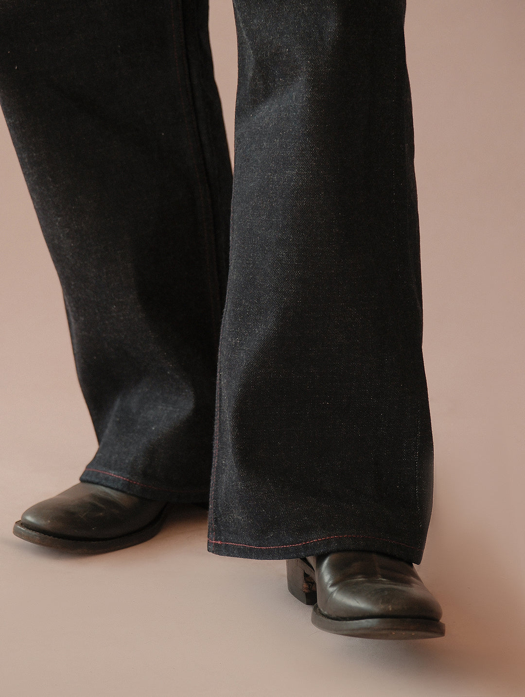 Xizang Collection Red Prayer Flag Core Wide-Leg Selvedge Denim jeans