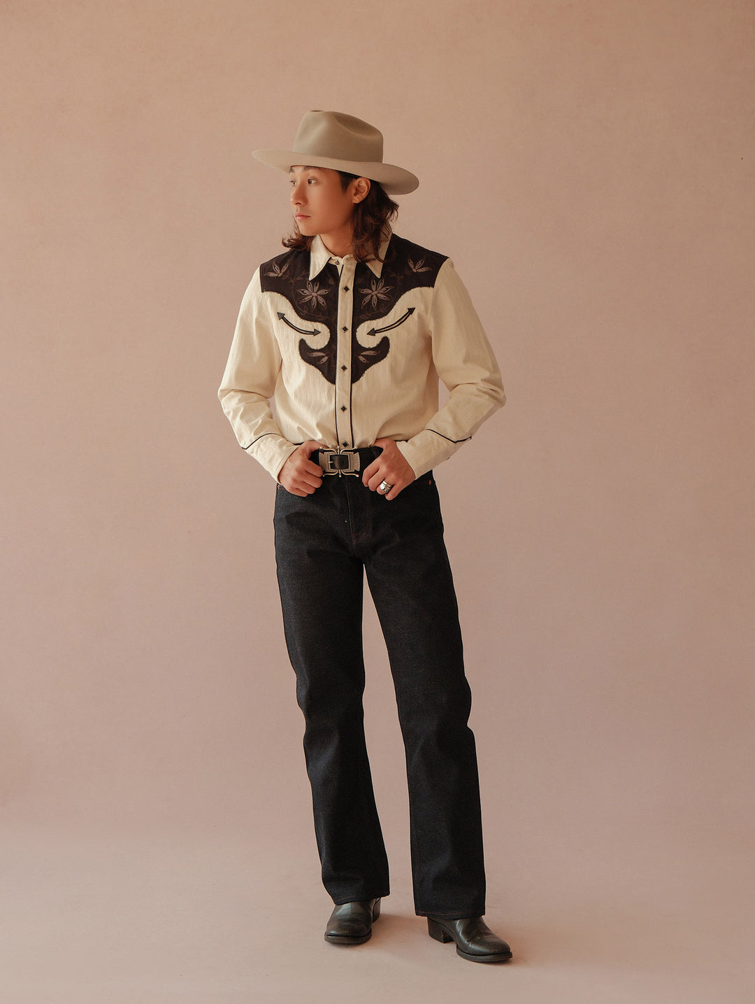 Xizang Collection Red Prayer Flag Core Straight-Fit Selvedge Denim jeans