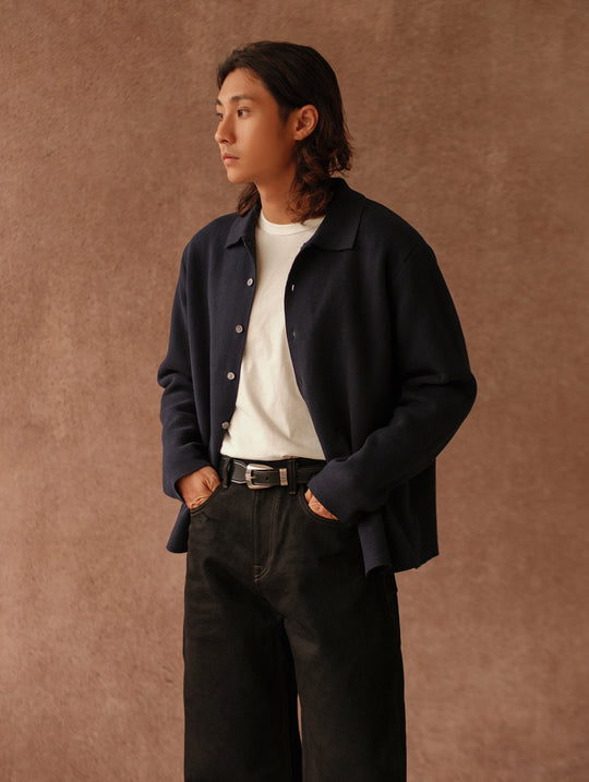 Polo Knit Cardigan