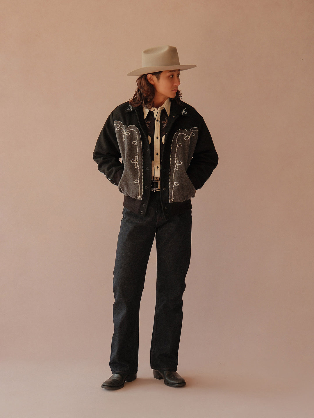 Xizang Collection Red Prayer Flag Core Straight-Fit Selvedge Denim jeans