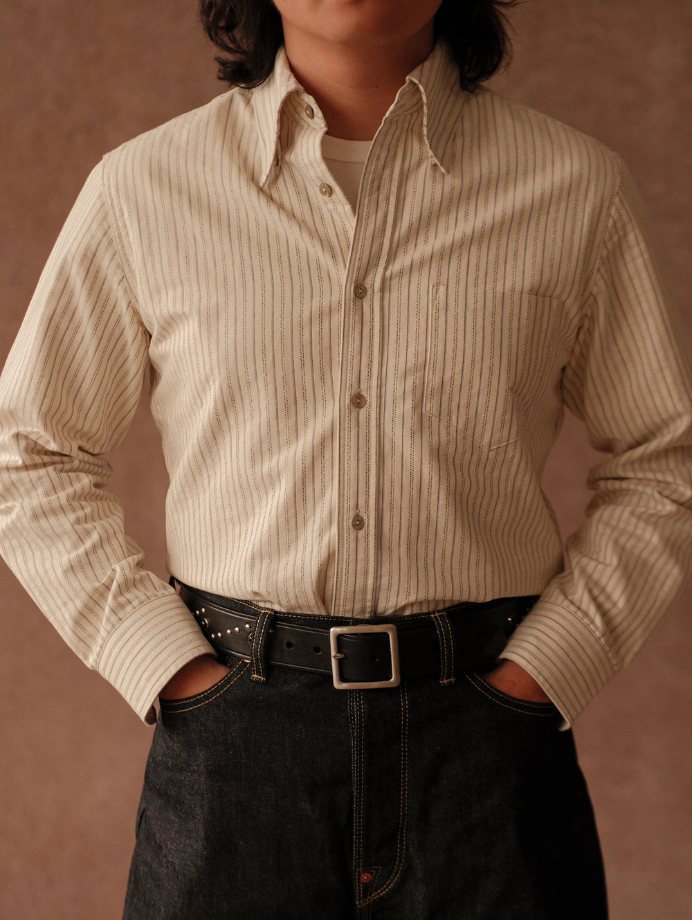 Long-Point Button-Down Shirt