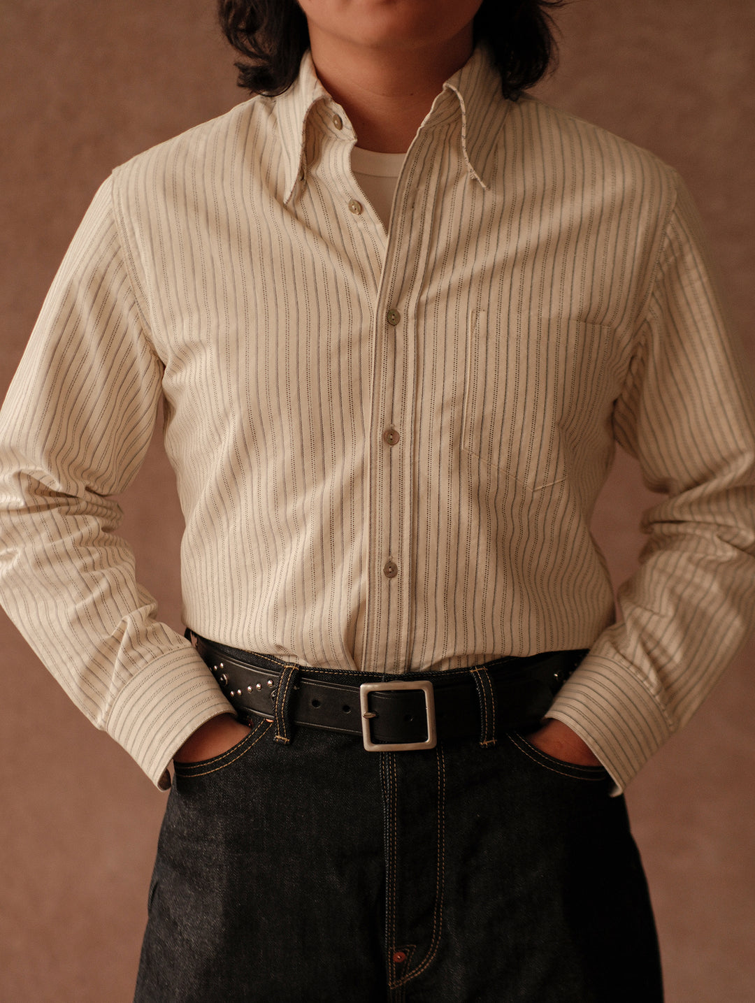 Long-Point Button-Down Shirt