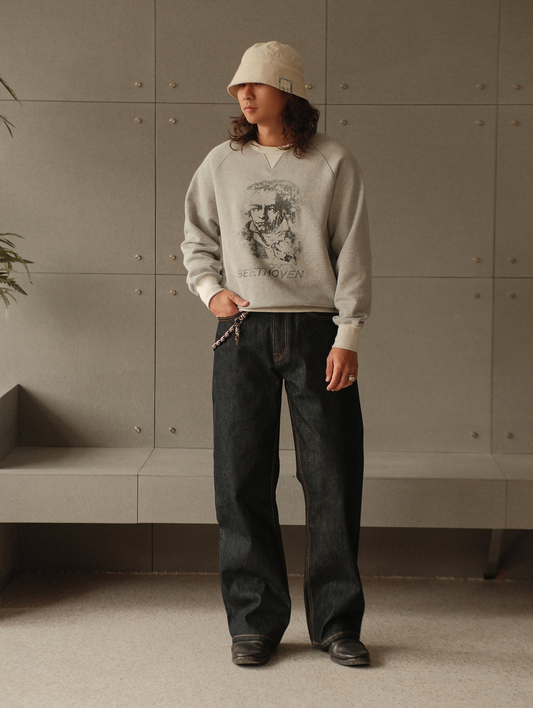 15.5OZ Classic 705 Wide-Leg jeans-Regular Wash