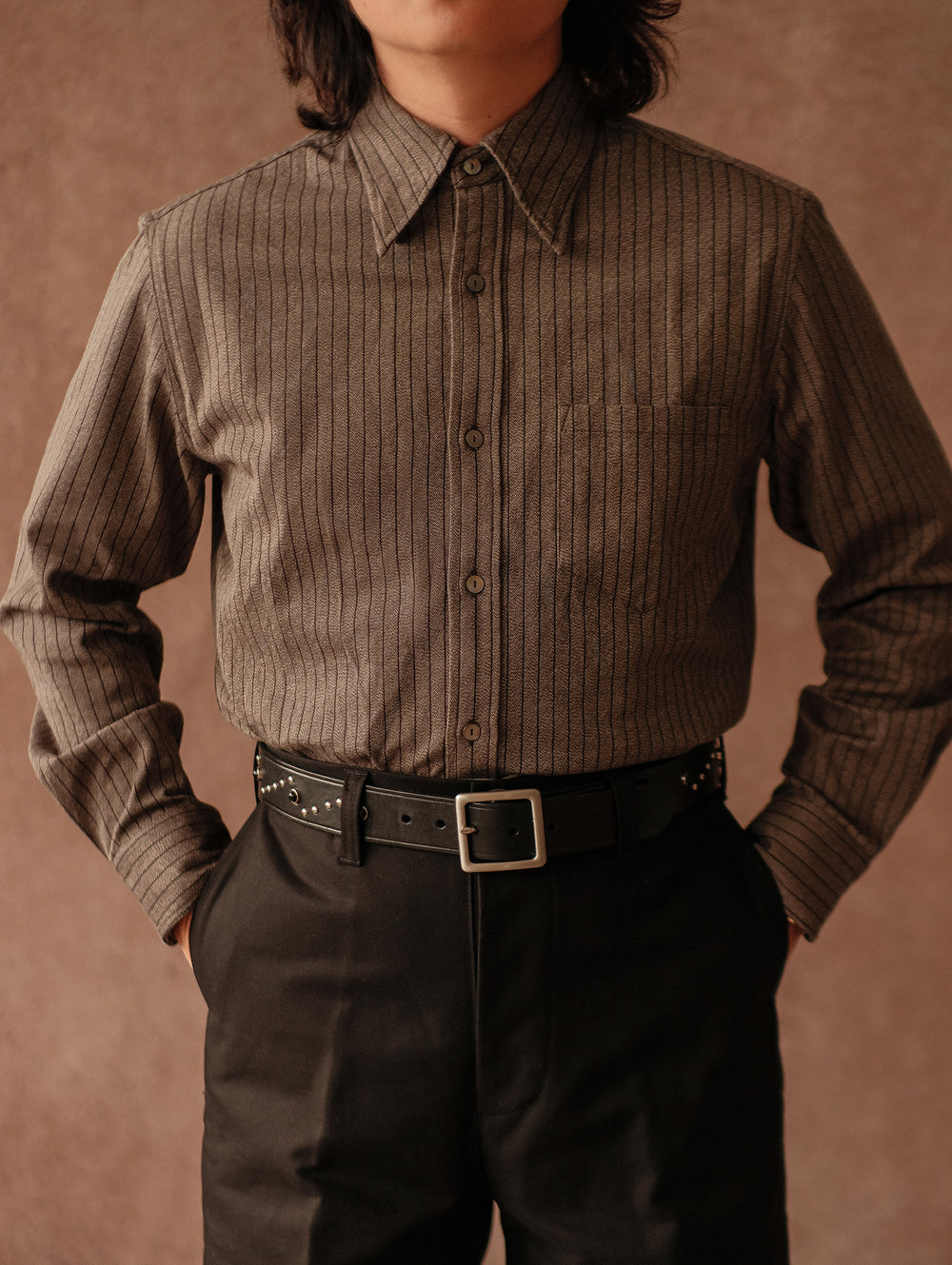 Long-Point Button-Down Work shirt