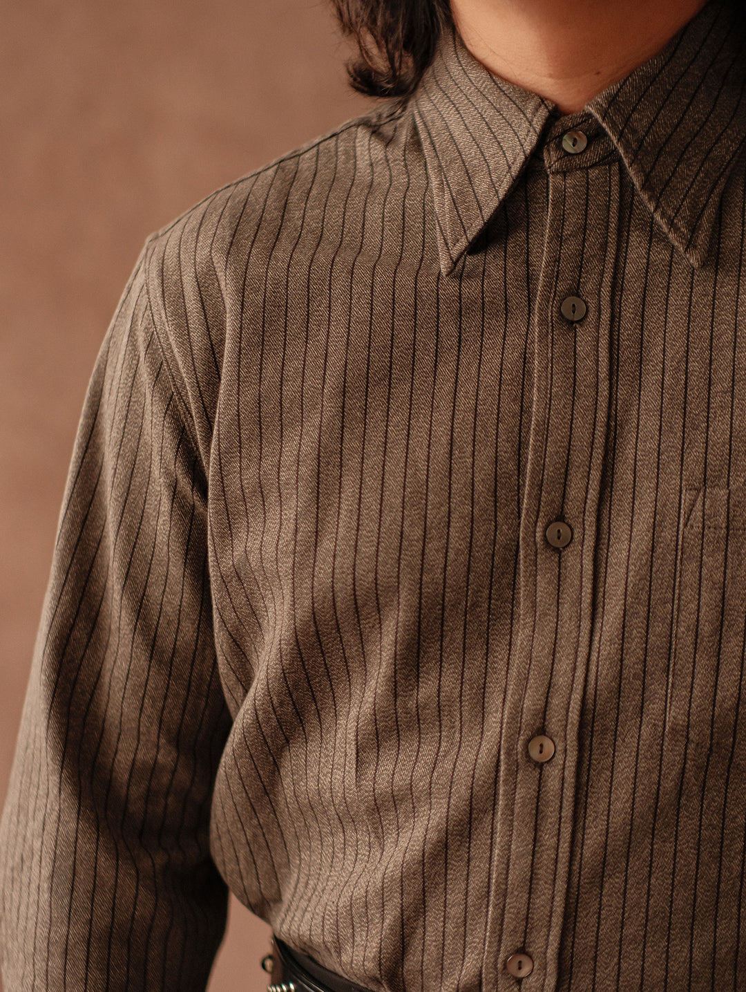 Long-Point Button-Down Work shirt