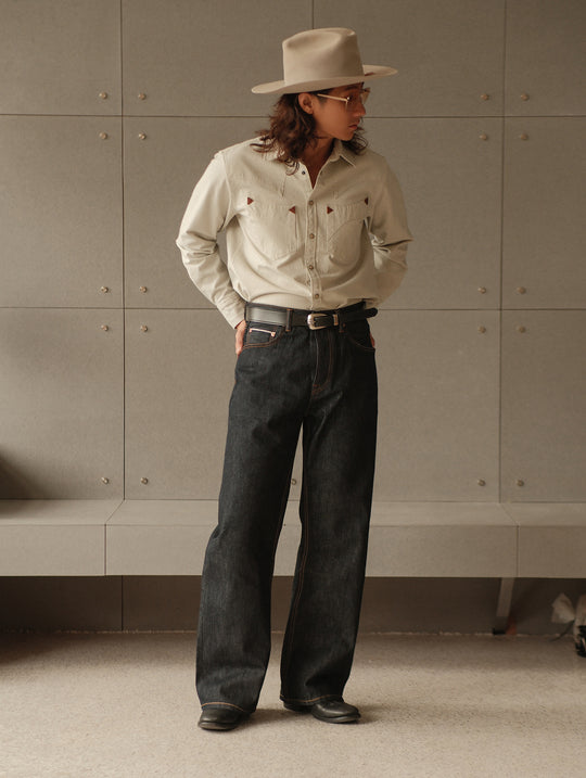 15.5OZ Classic 705 Wide-Leg jeans-Regular Wash
