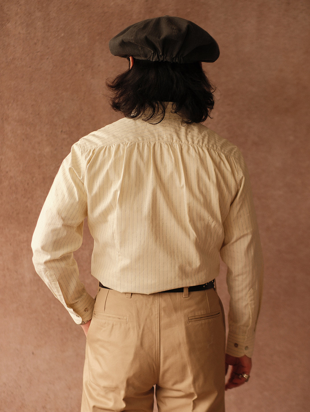Riviera One-Piece Collar Striped Jacquard shirt