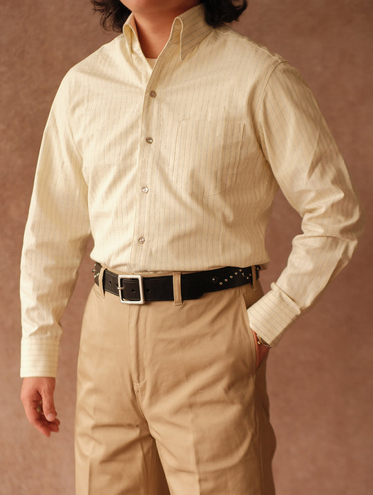 Riviera One-Piece Collar Striped Jacquard shirt