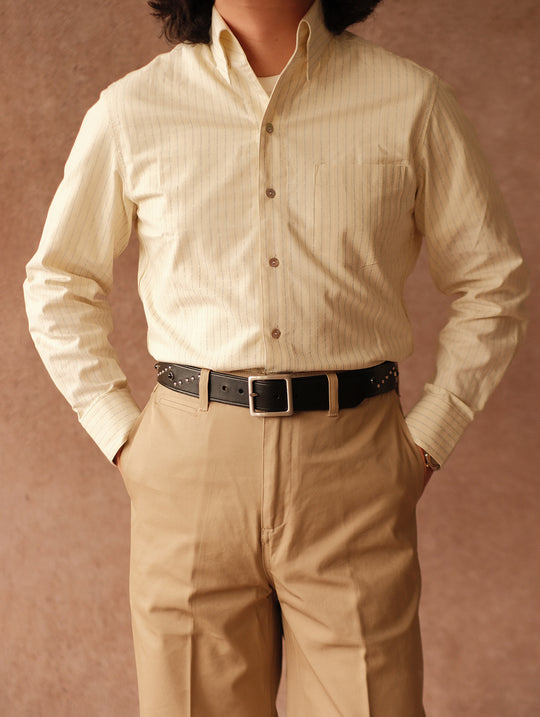 Riviera One-Piece Collar Striped Jacquard shirt