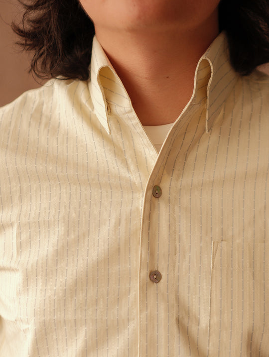 Riviera One-Piece Collar Striped Jacquard shirt